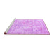 Sideview of Machine Washable Persian Purple Traditional Area Rugs, wshtr2089pur