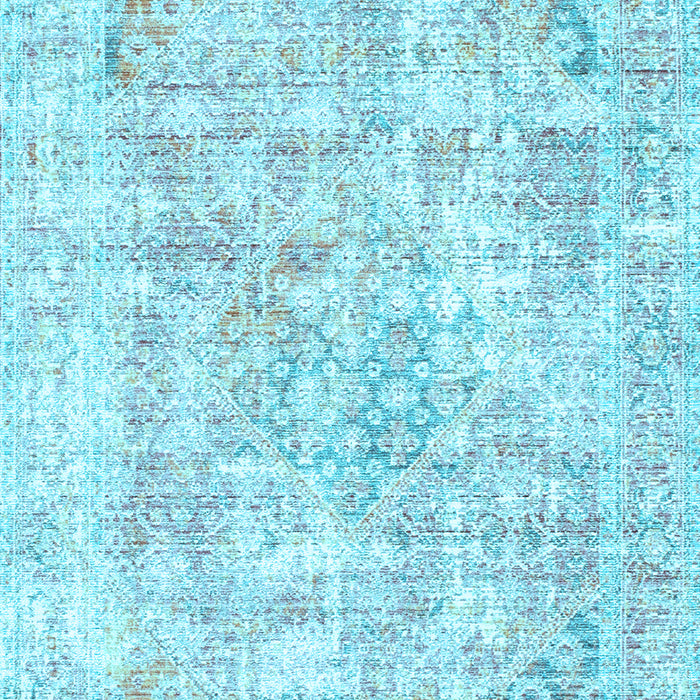 Machine Washable Persian Light Blue Traditional Rug, wshtr2089lblu