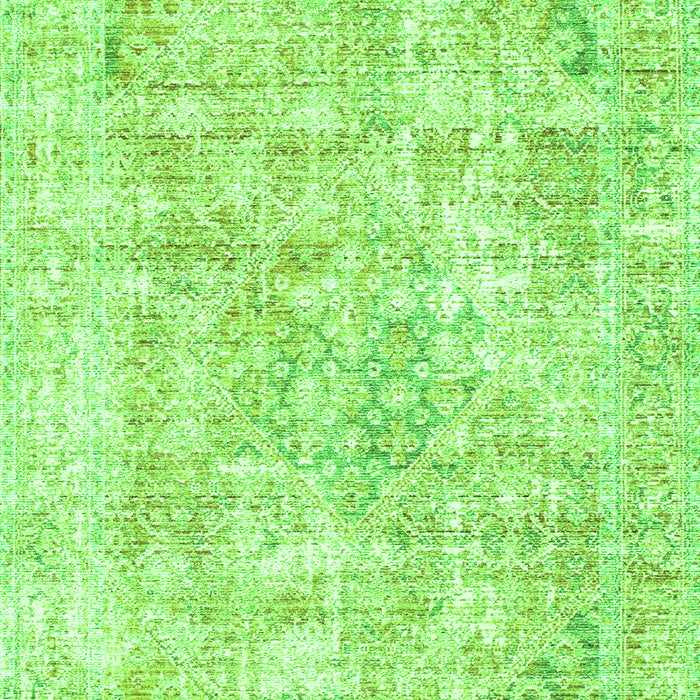 Serging Thickness of Machine Washable Persian Green Traditional Area Rugs, wshtr2089grn