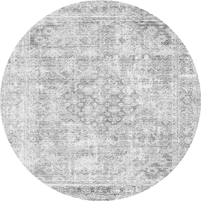 Machine Washable Persian Gray Traditional Rug, wshtr2089gry
