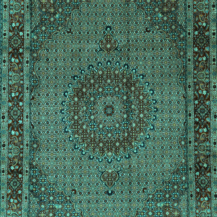 Machine Washable Persian Turquoise Traditional Area Rugs, wshtr208turq