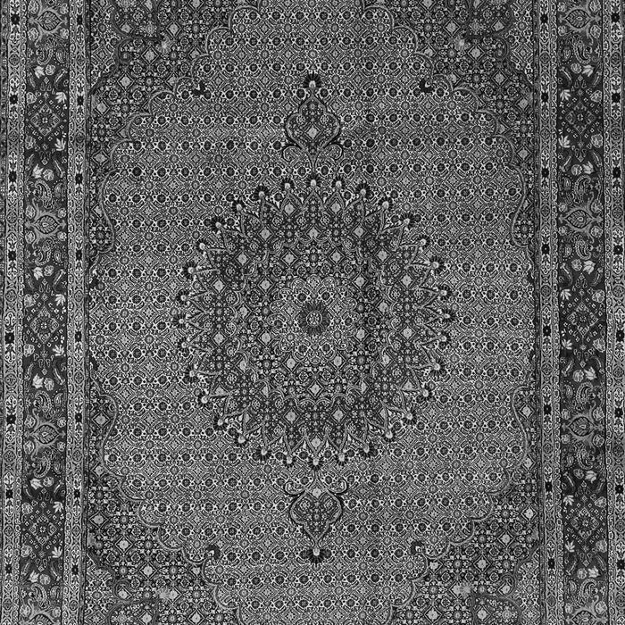 Serging Thickness of Machine Washable Persian Gray Traditional Rug, wshtr208gry