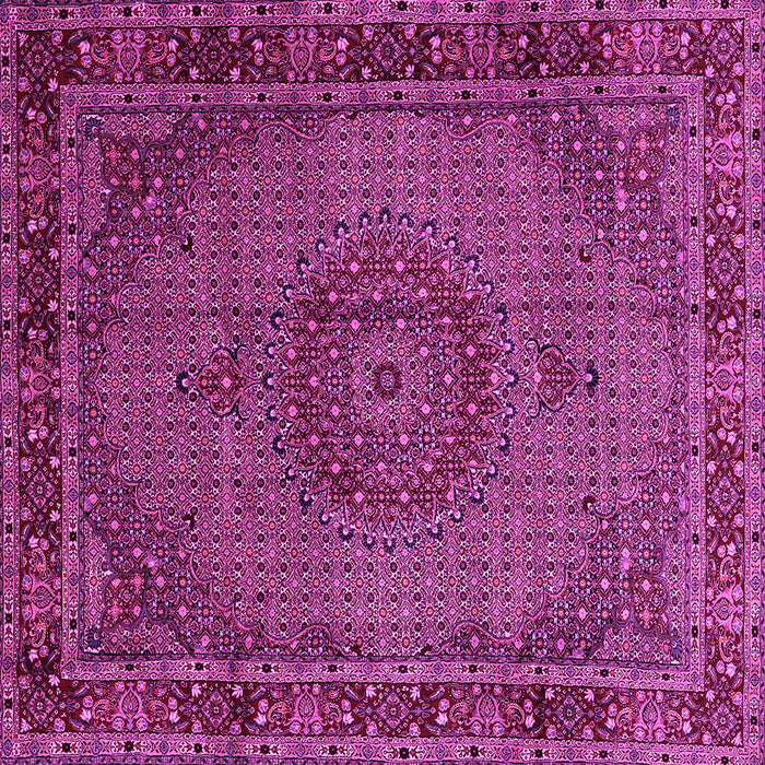 Square Machine Washable Persian Pink Traditional Rug, wshtr208pnk