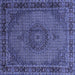 Square Persian Blue Traditional Rug, tr208blu