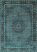 Machine Washable Persian Light Blue Traditional Rug, wshtr208lblu