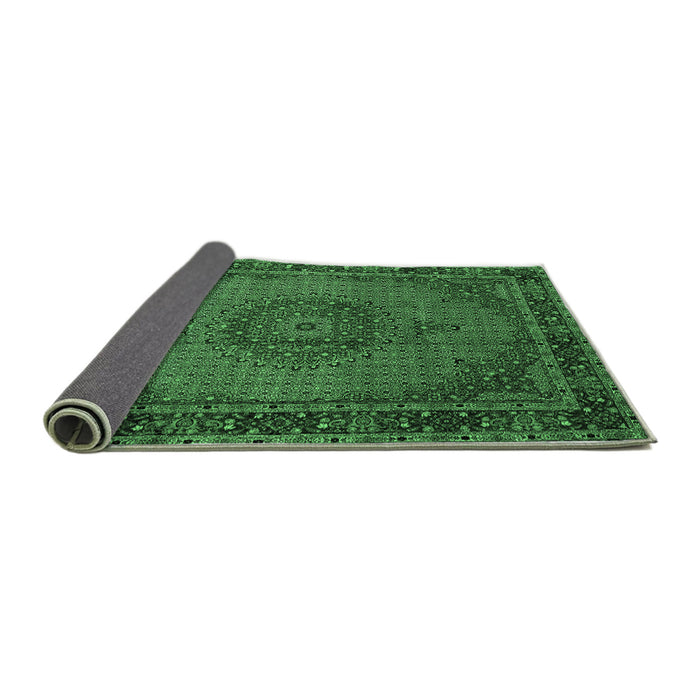 Sideview of Persian Emerald Green Traditional Rug, tr208emgrn
