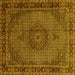Square Persian Yellow Traditional Rug, tr208yw