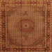 Serging Thickness of Persian Orange Traditional Rug, tr208org