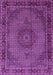 Machine Washable Persian Purple Traditional Area Rugs, wshtr208pur