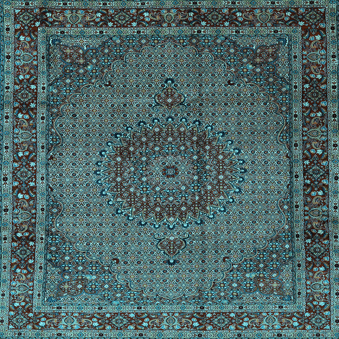 Square Persian Light Blue Traditional Rug, tr208lblu