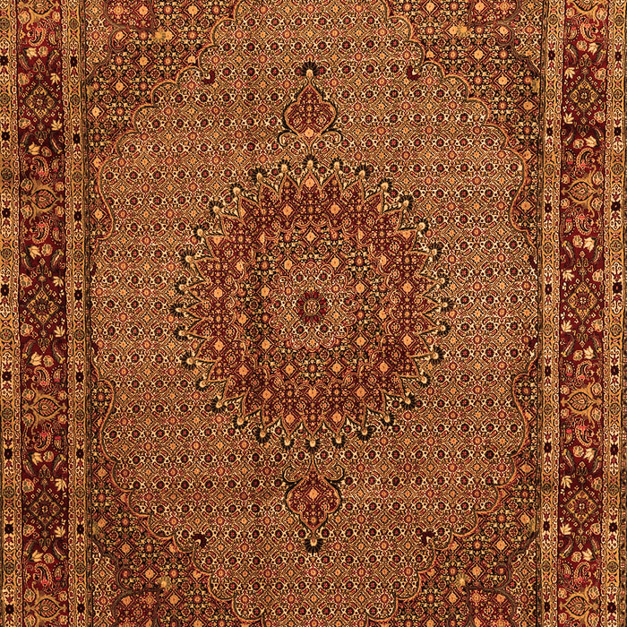 Serging Thickness of Machine Washable Persian Orange Traditional Area Rugs, wshtr208org