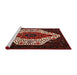 Sideview of Machine Washable Traditional Sienna Brown Rug, wshtr209