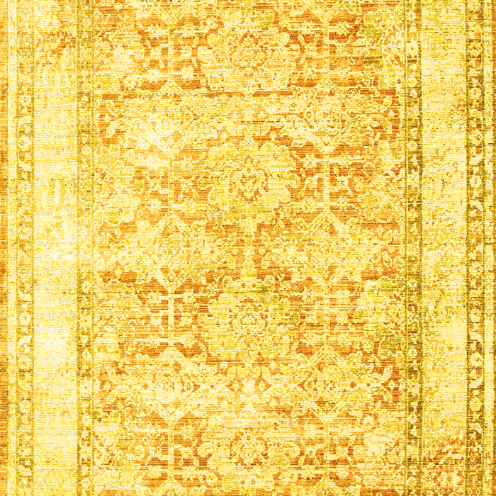 Machine Washable Persian Yellow Traditional Rug, wshtr2090yw