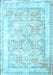 Machine Washable Persian Light Blue Traditional Rug, wshtr2090lblu