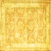 Square Persian Yellow Traditional Rug, tr2090yw