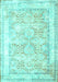 Machine Washable Persian Turquoise Traditional Area Rugs, wshtr2090turq