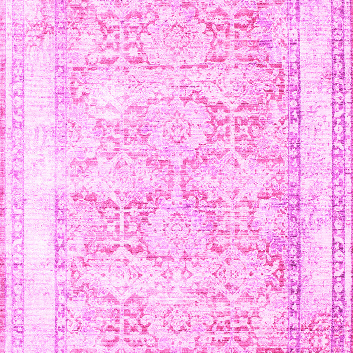 Machine Washable Persian Pink Traditional Rug, wshtr2090pnk