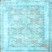 Square Persian Light Blue Traditional Rug, tr2090lblu