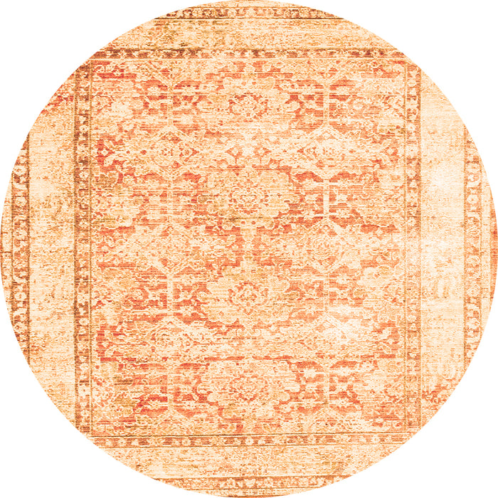 Square Persian Orange Traditional Rug, tr2090org