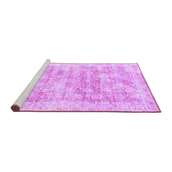 Sideview of Machine Washable Persian Purple Traditional Area Rugs, wshtr2091pur