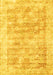 Machine Washable Persian Yellow Traditional Rug, wshtr2091yw