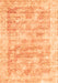 Serging Thickness of Machine Washable Persian Orange Traditional Area Rugs, wshtr2091org