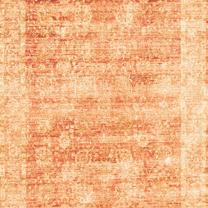 Serging Thickness of Machine Washable Persian Orange Traditional Area Rugs, wshtr2091org