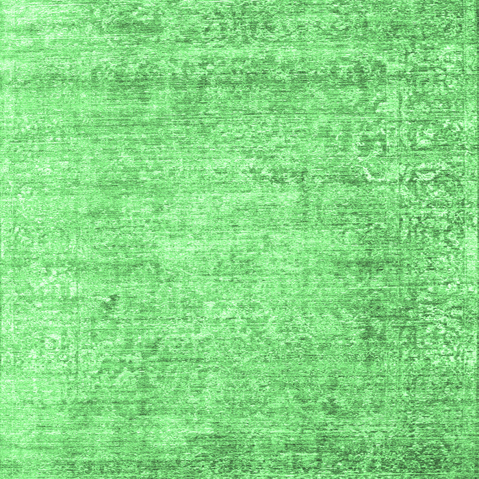 Square Machine Washable Persian Emerald Green Traditional Area Rugs, wshtr2092emgrn