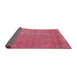 Sideview of Traditional Raspberry Red Persian Rug, tr2093