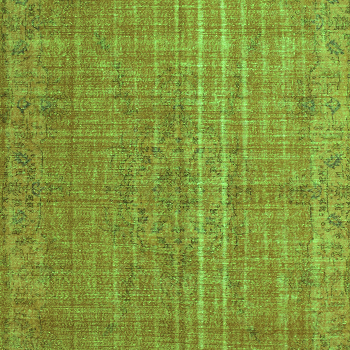 Serging Thickness of Machine Washable Persian Green Bohemian Area Rugs, wshtr2093grn