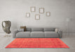 Machine Washable Persian Orange Bohemian Area Rugs in a Living Room, wshtr2093org