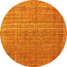 Round Persian Yellow Bohemian Rug, tr2093yw