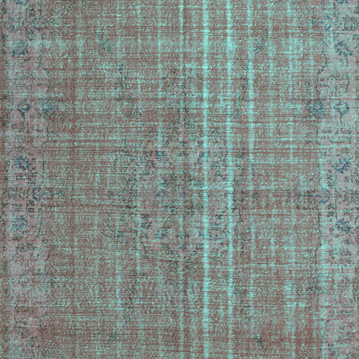 Machine Washable Persian Turquoise Bohemian Area Rugs, wshtr2093turq