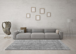 Machine Washable Persian Gray Bohemian Rug in a Living Room,, wshtr2093gry