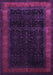 Machine Washable Persian Purple Traditional Area Rugs, wshtr2094pur