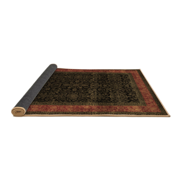 Sideview of Persian Brown Traditional Rug, tr2094brn