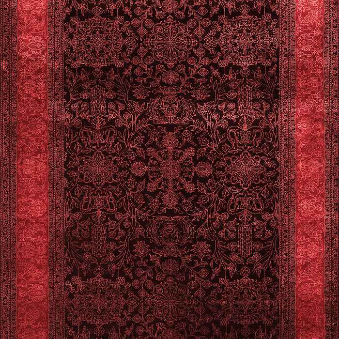 Machine Washable Persian Red Traditional Rug, wshtr2094red