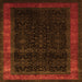 Serging Thickness of Persian Orange Traditional Rug, tr2094org