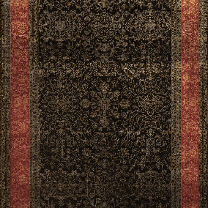 Machine Washable Persian Brown Traditional Rug, wshtr2094brn