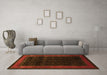 Machine Washable Persian Orange Traditional Area Rugs in a Living Room, wshtr2094org