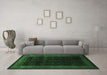 Machine Washable Persian Emerald Green Traditional Area Rugs in a Living Room,, wshtr2094emgrn