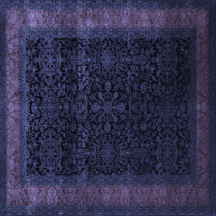 Square Persian Blue Traditional Rug, tr2094blu