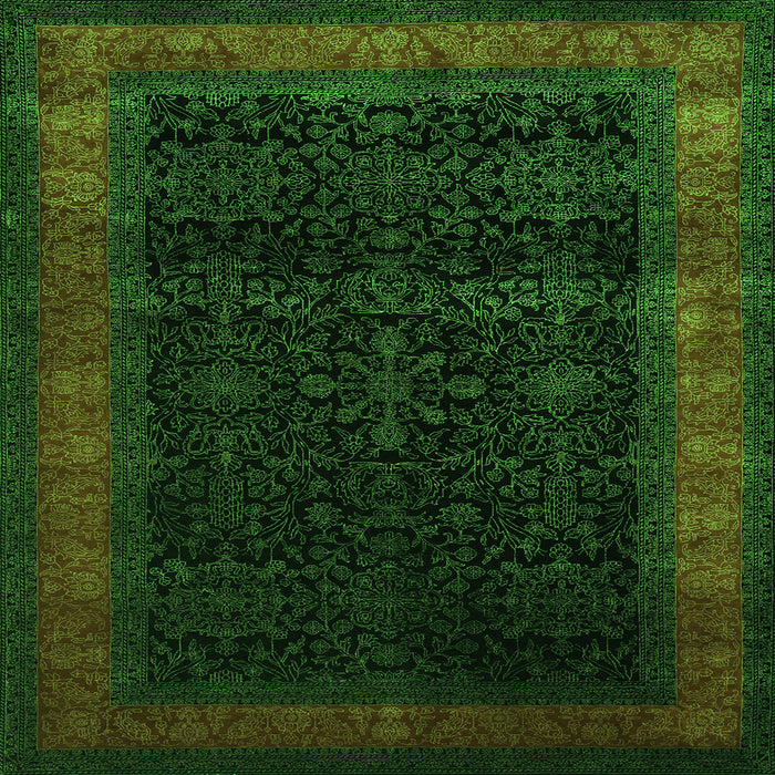 Serging Thickness of Persian Green Traditional Rug, tr2094grn