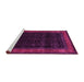 Sideview of Machine Washable Persian Pink Traditional Rug, wshtr2094pnk