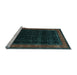 Sideview of Machine Washable Persian Light Blue Traditional Rug, wshtr2094lblu