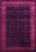 Machine Washable Persian Pink Traditional Rug, wshtr2094pnk