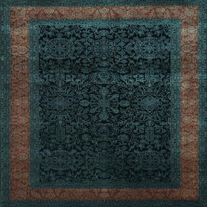 Square Persian Light Blue Traditional Rug, tr2094lblu