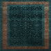 Square Persian Light Blue Traditional Rug, tr2094lblu