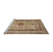 Sideview of Machine Washable Traditional Sienna Brown Rug, wshtr2095