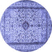 Round Persian Blue Traditional Rug, tr2095blu